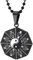 COOLSTEELANDBEYOND Tai Chi Yin-Yang Bagua Acht Diagramme Anhänger Edelstahl Herren Damen Halskette mit Schwarz Weiß Emaille 60cm Kugelkette