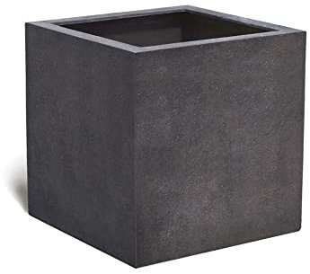 ESCHBACH® Pflanzkübel Cube 40 Espresso Anthrazit Quadratisch * 40 x 40 x 40 cm * 10 Jahre Garantie