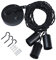 SHINY STAR Schwarze Industrie-Pendelleuchte,3lights Spider Hängeleuchter mit verstellbarem 3M verdrilltem geflochtenem Kabel, Retro-Industrie-Cluster-Fassung E27 Lampenfassung-Schwarz-81910BLK3