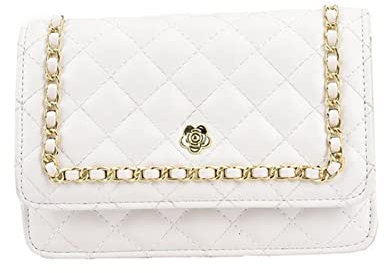 Dedao Damen-Lingge-Kettentasche Messenger Bag Umhängetasche Kunstledertasche Duft Kleine quadratische Tasche Designer-Handtaschen Europäische Umhängetasche All-Match Messenger White
