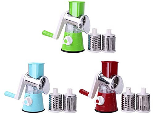 Käsehobel Rotary Cheese Grater Elektrische Reibe mit 2 austauschbaren Edelstahl Automatische Käsereibe für Küche Home Gadgets