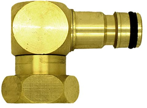 SolaDirect Brass Snap-On Hose Lock Revolving Elbow with Female Thread 3/4 BSP