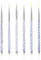Sibba 6 Stück Wasseraktivierter Eyeliner Pinsel Applikatoren Augen Make-Up Abgewinkelt Feine Spitze Kunststoffstäbe Werkzeug Kleine Palette Mikro-Dünne Augenbrauen-Set Nagelkunst Malstift Transparent