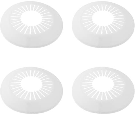 Qjaiune Wasserrohr-Abdeckung, 50 mm - 78 mm, Wandflansch, weiße Rosette, PP-Kunststoff, Heizkörperrosette, Ablaufleitungsabdeckung für Rohr-Dekoration, 4 Stück
