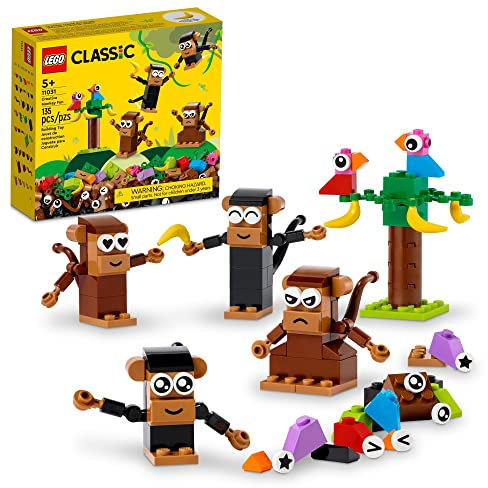 LEGO Classic Creative Monkey Fun 11031 Bauspielzeug-Set für Kinder, Jungen und Mädchen ab Jahren, tolles Geschenk für Enkelkinder