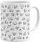 OM3® witzige Kaffeetasse mit Penisse Pimmel Tasse Penis-Muster | Keramik Becher | 11oz 325ml | Rundumdruck | Weiss