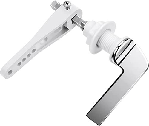 CAEEKER Alloy Toilet Cistern Lever Flush Handle Kit, Victorian Style Toilet Handle Replacement, Chrome Plated