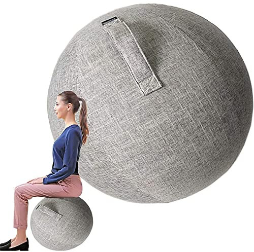 ZTJ Yoga Ball Cover Balance Ball Cover, Gymnastikball Cover, Sitzball Staubdichtes Cover mit Griff, Yoga Ball Zubehör, 55 65 75cm Faltbare Leichte Yoga Ball Cover Anti Scratch Protective Skin