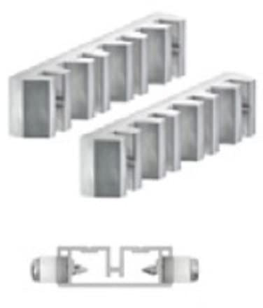 Gartenwelt Riegelsberger Zubehör UK-Verbinder Kopplungspaar für Aluschienen 15 mm Unterkonstruktion aus Aluminium Alu-Profile inkl. Bohrschrauben