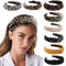DRESHOW 8 Stück Damen Stirnband Kopfband Haarband Turban Elastische Kopf Wickeln Niedlich Haarschmuck für Mädchen