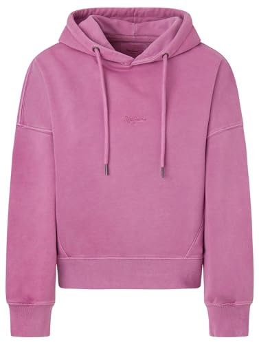 Pepe Jeans Lynette Hoodie, Felpa con cappuccio Donna, Rosa (English Rose Pink),XS