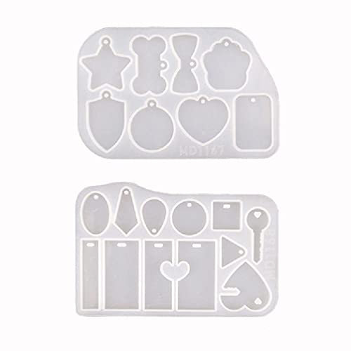 1 Set Haustier-Hundemarken Epoxidharz-Form zum Aufhängen Anhänger DIY Handwerk Silikonform 1 Set Haustier Hundemarken Epoxidharz Form
