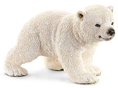 schleich 14708 Eisbärjunges, laufend, ab 3 Jahren, WILD LIFE - Spielfigur, 4 x 7 x 4 cm, White