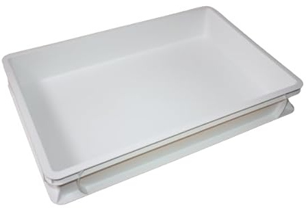 TAMLED Pizzaballenbox 60 x 40 x 9 cm Teigkiste Aufbewahrungsbehälter Gärcontainer temperaturbeständig geruchsneutral lebensmittelecht stapelbar Polypropylen