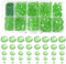 TOAOB 1000pcs Green Crystal Glass Beads 2mm 4mm 6mm 8mm10mm Faceted Spacer Beads for Jewelry Making DIY Craft Project Decorations Bracelet Making Kit