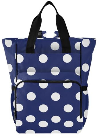 innewgogo Wickeltasche mit blauen Punkten, Rucksack für Damen und Herren, große Kapazität, Wickeltasche mit drei Taschen, multifunktionale Baby-Wickeltasche zum Spielen, Mehrfarbig/Meereswellen (Ocean