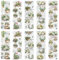 WANDIC 10 Blatt Transfer-Aufkleber, Sukkulenten, Kaktus, wasserdicht, Möbelaufkleber für Tisch, Wasserflasche, Basteln, 30 x 9,9 cm