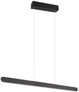 lightling LED Pendellampe Helmut, Lichtfarbe einstellbar, Höhe anpassbar, Up and down Beleuchtung, 4-fach Touch, Höhe 150 cm, Breite 100 cm, Metall, schwarz matt