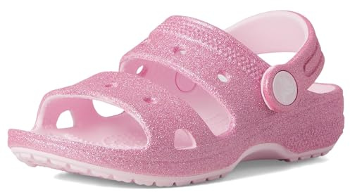 Crocs Unisex Kinder Classic Crocs Glitter Sandal T Sandalen, Pink Milk, 24/25 EU