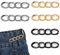 Prasacco 6 Stück Hosen Enger Machen Clip, Verstellbaren Taillenschnallen Ohne Nähen Knöpfe Hosenbund Enger Machen Wiederverwendbar Taillenverstellclip für Lose Hosen, Röcke (Gold, Silber, Schwarz)