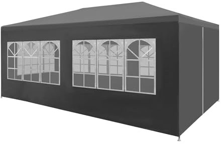 CLALER Pavillon 300x600 cm UV Schutz Faltbar Camping Garten Faltpavillon Partyzelt, Anthrazit
