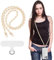 MoKo Metall Handykette Universal, Abnehmbar Freihändig Schlüsselband Crossbody Handyband für Reisen, Wandern, Tägliches Pendeln, Handy Lanyard für iPhone & meiste Smartphones, Weiß