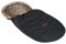 BABYLUX Fußsack 90cm MINKY Kinderwagen Buggy Babyschale Thermo +/ Muff Handmuff Winterfußsack (K26 - Schwarz/Beige)
