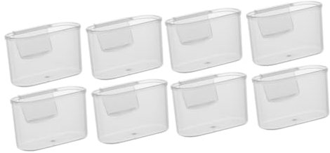 CONGARTENO 8 Piezas Caja De Puerta Lateral del Refrigerador Accesorios para Mini Nevera Contenedor Sellado Organizador De Condimentos Contenedor De Bolsita De Té Transparent Páginas