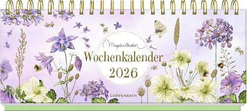 Wochenkalender 2026: violett: Tischkalender mit Wochenplaner und Eintragmöglichkeiten. Hochwertige Ausstattung, mit Ferienübersicht und Geburtstagsplaner (Tischkalender mit Wochenkalendarium)