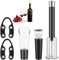 Wine Opener Set Air Pressure Pump Wine Bottle Opener Set with Foil Cutter/Wine Pourer/Vacuum Stopper, Cork Remover Corkscrew Wine Opener for Party BBQ, Birthday Gift for Women Men Wine Lovers