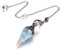 BelleVive Pendel aus Aquamarinharz, Edelstein-Pendelkristall, Heilsteine, natürliche sechseckige Edelstein-Kristallornamente für Wahrsagerei, Reiki-Heilung und esoterische Geschenke