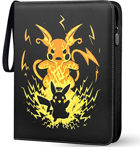 Sammelalbum für Pokemon Karten, 9-Pocket Sammelkarten Album Groß mit 900 Taschen und 50 Seiten, Wasserdichte PU-Oberfläche