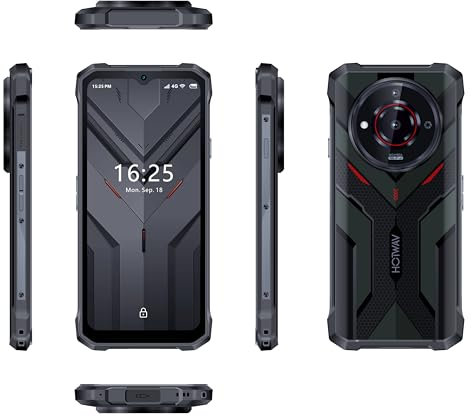 HOTWAV T7S Rugged Smartphone 6.52'' HD+ Ultra Thin 6280 mAh 8GB(4+4) RAM+128GB ROM (2TB Expandable) Mobile Phone 21MP Rear Android 13 Cellphone, Dual SIM 4G, WIFI/OTG/GPS (Green)