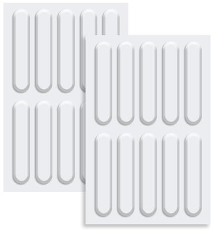 20 Pieces Furniture Bumpers,Adhesive Furniture Bumper Strips,Silicone Clear Furniture Bumper Strips,Door Slam Stopper,Cabinet Bumpers,Silicone Door Bumper,Suitable for Protecting Furniture