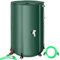 Faltbare Regentonne 380 Liter mit Anti-Kollaps-System – Tragbares Wasserfass Regentonne mit Fallrohr, Filter, 2 Hähnen & Überlauf – Grüner Regentonne Wassertank für Regenwassersammlung