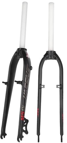 DHNCBGFZ Fourche Rigide VTT 26 27,5 Tige Droite 1-1/8 Frein À Disque/V Blocage Rapide Frein Ultraléger en Alliage D'aluminium Fourche QR 9 X 100 Mm 825g(Gray Red,26)