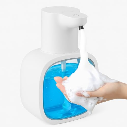 Seifenspender Automatisch, Wandbefestigung Elektrischer Seifenspender mit Sensor Infrarot 4 Einstellbare Stufen IPX5 Wasserdicht für Bad Toilette Küche