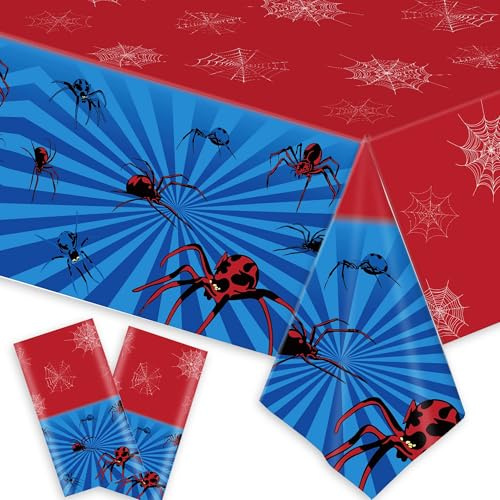 Spider Birthday Party Tablecloth Plastic Disposable Hero Table Cover