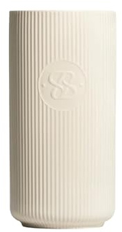 SENZOU Keramik Vase | Large | Beach White – für Blumen & Deko | Minimalistisches Wohnaccessoire | Spülmaschienenfest | Ästhetisches Design für moderne Wohnräume