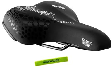 Selle Royal Freeway FIT Moderate Sattel Unisex Fahrradsattel Schwarz inkl. maxxi4you Reflexband