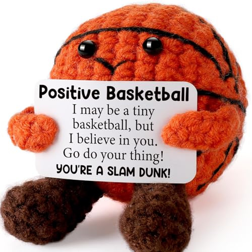 Nymora Basketball, Basketball Mini Puppe für Emotionale Unterstützung - Ideale Basketball Deko & Positive Geschenke für Erwachsene