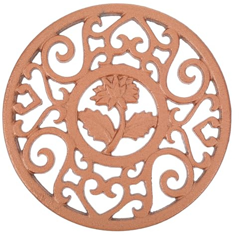 SHINEOFI Cast Iron Trivet Stand with Stable Tripod Design, Circular Heat Resistant Pot Holder for Kettles and Skillets, for Outdoor Cooking and Camping Trips