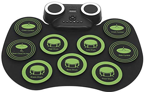 EIMSOAH Tragbares USB-E-Drum-Set mit Erstaunlichem Basseffekt, Simulationssound für Musikalische Darbietungen, für Anfänger und Profis, ABS-Silikonmaterial