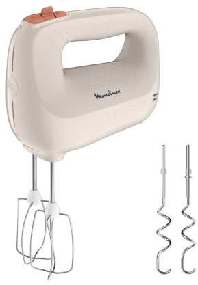 Moulinex Prep'Mix Essential, Batteur, Mode Turbo | Puissance 450 W , 5 vitesses réglables , Accessoires en acier inoxydable