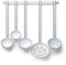 Riess, 0576-033, Schöpferset, 5-tlg., Emaille, CLASSIC WEIß, mit Haken zum Aufhängen, Retro, Vintage, ohne Löffelblechleiste