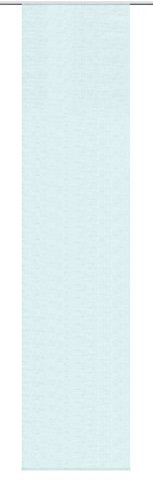 Home fashion Schiebevorhang Leinenstruktur Versteift, Polyester, Türkis, 245 x 60 cm