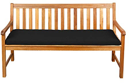 Gutekissen® Sitzkissen für Bank, Gartenschaukeln, Sitz, glatt. FK5 (120x60x5, Schwarz)