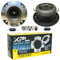 XPL 2 XTW2501 Ultra Slim hochtöner mit 100 watt rms und 200 watt max 10 cm Durchmesser 4 und 100 db empfindlichkeit mit reduzierter Tiefe 4,2 cm, pro Paar + 2 kondensatoren u 3 kostenlose Aufkleber