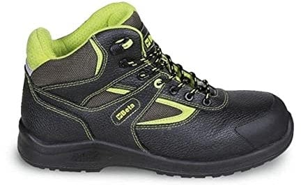 Beta Scarpe Alte Antinfortunistiche da Lavoro in Pelle Idrorepellente, a Rapido Sfilamento con Rinforzo Antiabrasione sul Puntale, Unisex, Taglia 44 EU