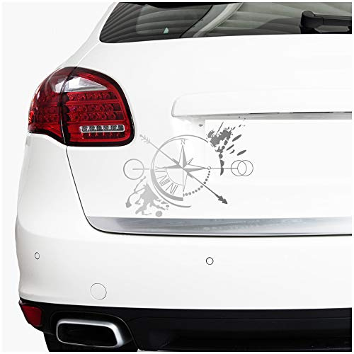 Autocollant pour voiture - motif boussole - Rose des vents - Film autocollant pour voiture, moto, caravane, camping-car
